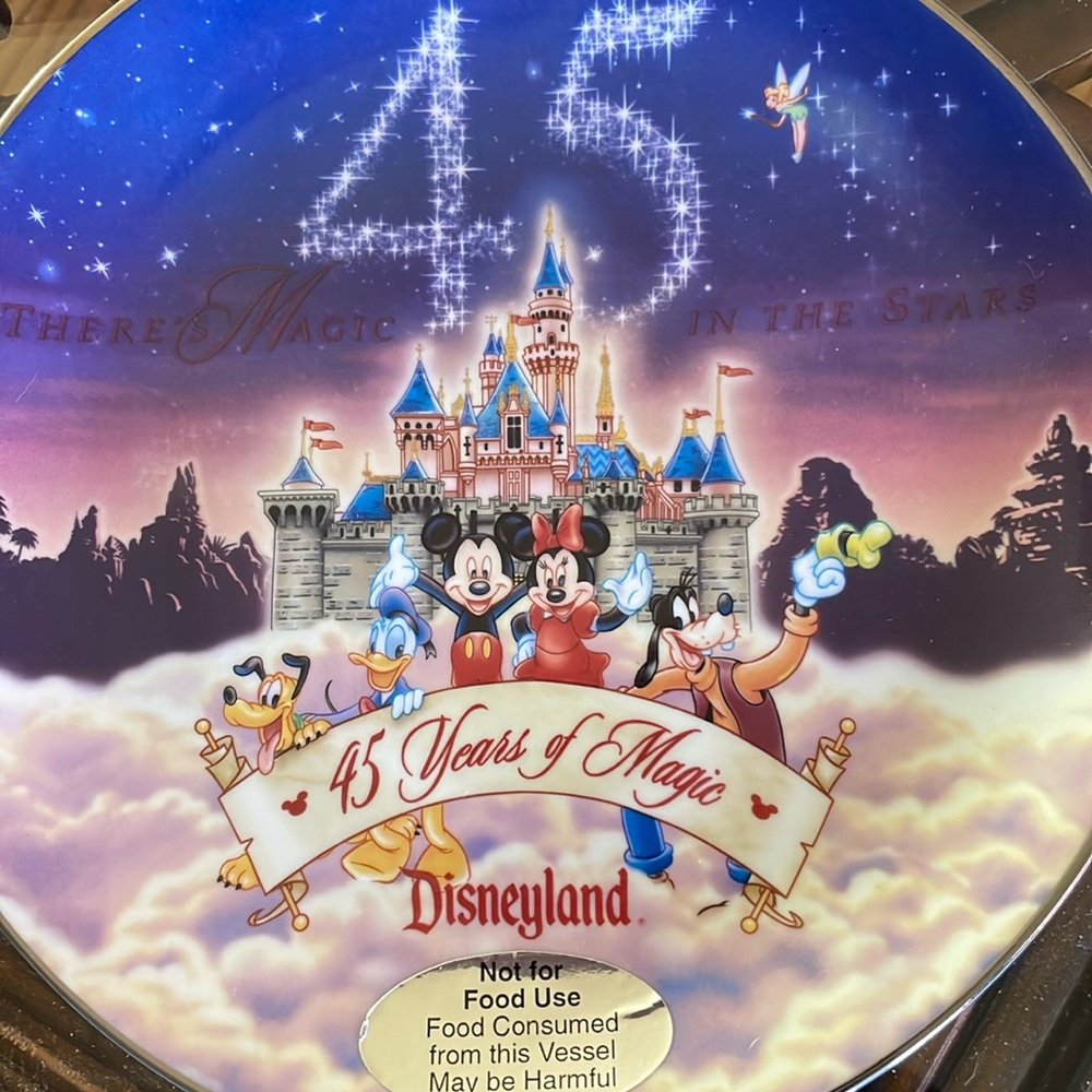 45th anniversary of Disneyland plate